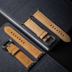 BStrap Leather Lux řemínek na Apple Watch 42/44/45mm, coffee