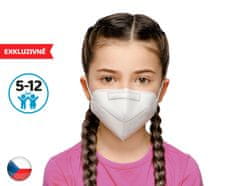 Dama Trade s.r.o. 10x Český respirátor FFP2 vhodný pro děti - bílý