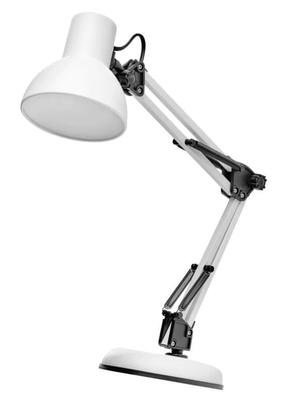 Levně Emos Stolní lampa LUCAS na žárovku E27, bílá