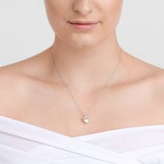 Preciosa Třpytivý stříbrný náhrdelník Naurica s říční perlou a kubickou zirkonií Preciosa 5310 00