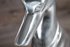Greatstore Dekorace INVICTA GREYHOUND 70cm stříbrná - hliník