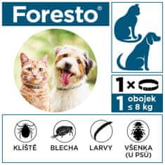 Foresto antiparazitní obojek pro malé psy a kočky do 8 kg 38 cm