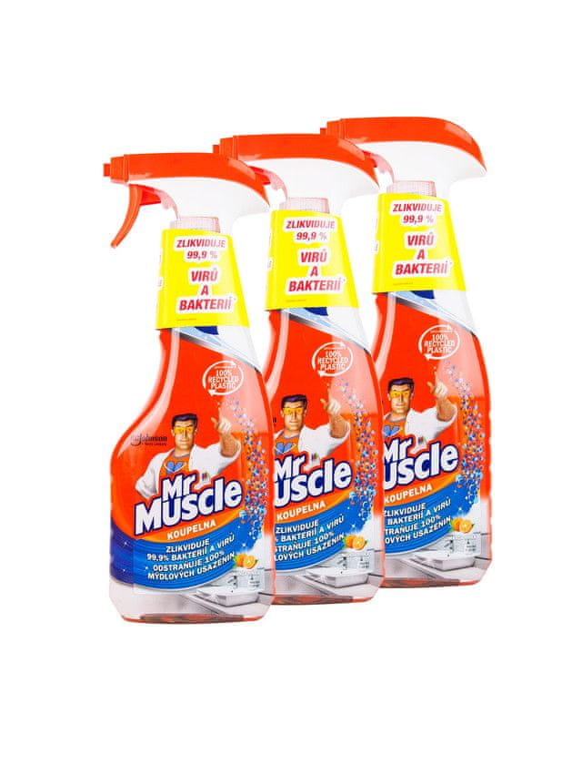 3 x Mr Muscle čistič s dezinfekcí - koupelna