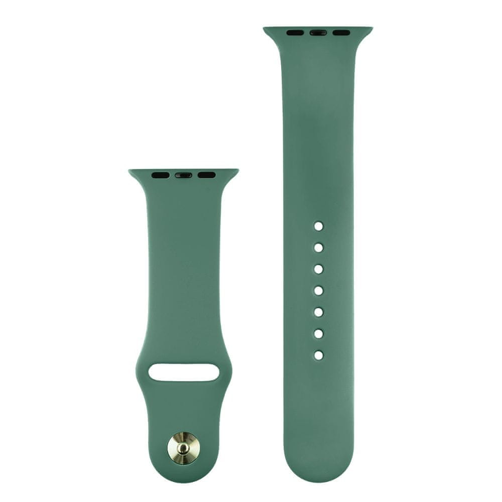 Coteetci silikonový sportovní náramek pro Apple Watch 42 / 44 mm CS2086-GN, tmavě zelený