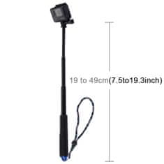 Puluz PU150 selfie tyč pro sportovní kamery, černá
