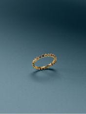 PDPAOLA Něžný pozlacený prsten se zirkony SAGE Gold AN01-209 (Obvod 50 mm)