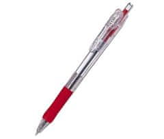 Zebra 38333-10 Kuličkové pero "Tapli Clip ECO", červená, 0,21 mm, se stiskacím mechanismem
