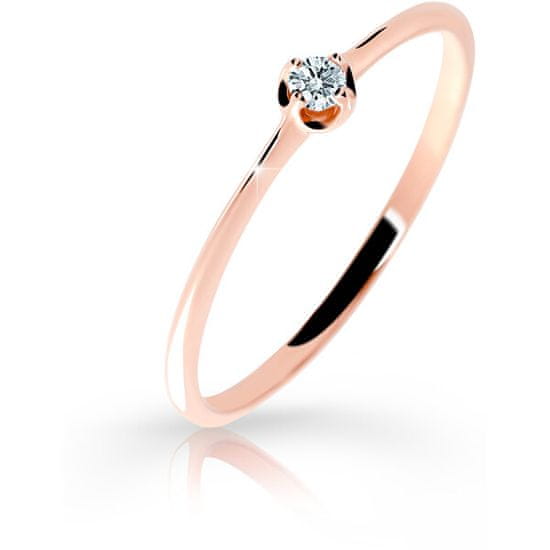 Cutie Diamonds Jemný prsten z růžového zlata s briliantem DZ6729-2931-00-X-4