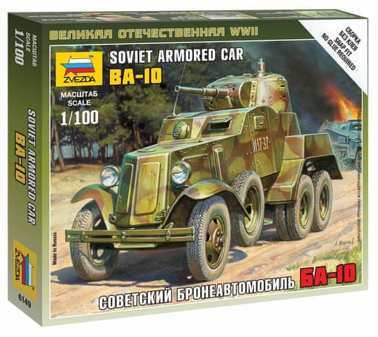 Zvezda BA-10, obrněný automobil, Wargames (WWII) 6149, 1/100