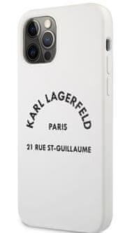 Karl Lagerfeld Rue St Guillaume Silikonový Kryt pro iPhone 12 Pro Max 6.7 White KLHCP12LSLSGWH