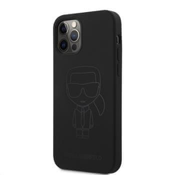 Karl Lagerfeld Iconic Outline silikonový kryt pro iPhone 12 Pro Max 6,7 KLHCP12LSILTTBK, černá