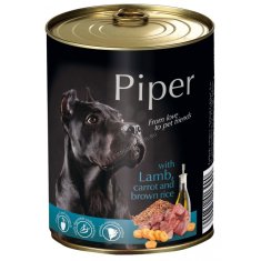 Konzerva pro psa Piper s jehněčím, mrkví a hnědou rýží 800g