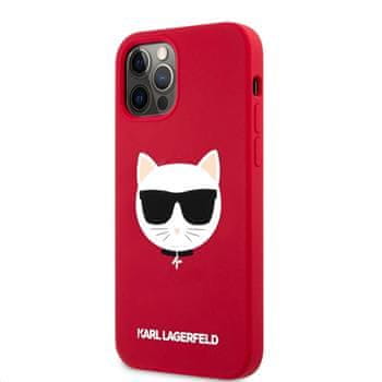 Karl Lagerfeld Choupette Head silikonový kryt pro iPhone 12 Pro Max 6,7 KLHCP12LSLCHRE, červený