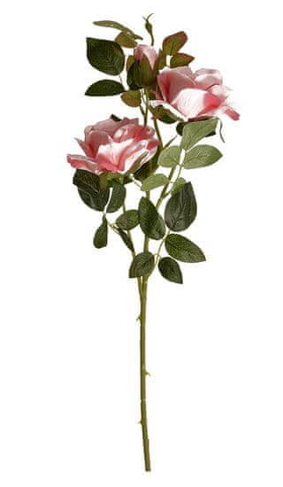 EverGreen Růže x3, výška 71 cm světle růžová
