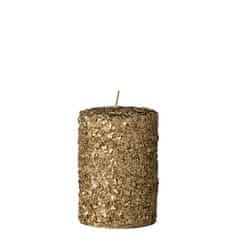Lene Bjerre Dekorativní svíčka GLITERIA bronzová 10,5 cm