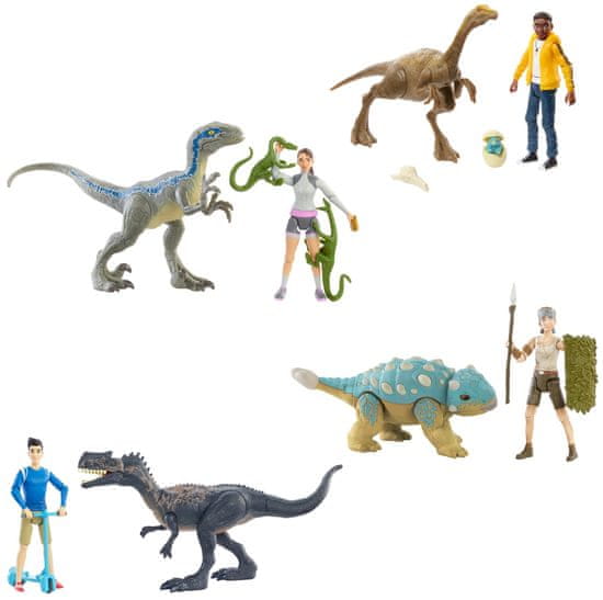 Mattel Jurassic World Člověk a dinosaurus