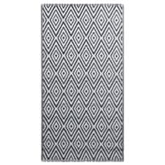 Vidaxl Venkovní koberec bílý a černý 190 x 290 cm PP