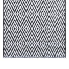 Greatstore Venkovní koberec bílý a černý 80 x 150 cm PP