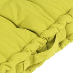 Greatstore Podušky na nábytek z palet 7 ks jablkově zelené bavlna