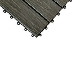 Maxwhite WPC dlaždice zámková 30x30cm Tmavě šedá