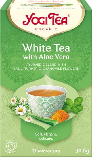 Yogi Tea Bio Bílý s aloe vera 17 x 1,8 g