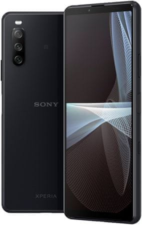Sony Xperia 10 III 5G, výkonný procesor, velký displej, trojitý fotoaparát, rozlišení 4K HDR, OLED, velká paměť Hi-Res Audio OS Android 11 5G internet bezdrátový poslech kvalitní zvuk čtečka otisku prstů lehká váha 169 g lehký výkonný telefon elegantní design