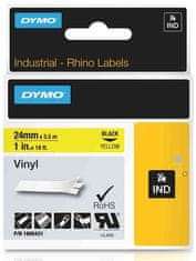Dymo vinylová páska RHINO D1 24 mm x 5,5 m, černá na žluté, 1805431
