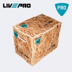 LivePro Plyometrická bedna dřevěná 3v1 LivePro LP8150