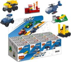 Cogo City stavebnice - XXL sada hasiči, policie, dopravní prostředky 16v1 kompatibilní 643 dílů