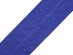 Kraftika 25m 344 olympian blue šikmý proužek bavlněný šíře 30mm