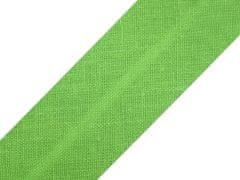 Kraftika 25m 414 jasmine green šikmý proužek bavlněný šíře 20mm