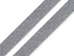 Kraftika 10m 6 šedá sv. oděvní šňůra plochá šíře 15mm
