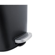 NIMCO Odpadkový koš do koupelny 5l, černý nášlapný hranatý, tiché dovírání NIMCO Odpadkové koše KOS 9005-90