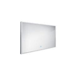 NIMCO Zrcadlo do koupelny 120x70 s osvětlením v tenkém rámu po obvodu, dotykový spínač NIMCO ZP 13006V
