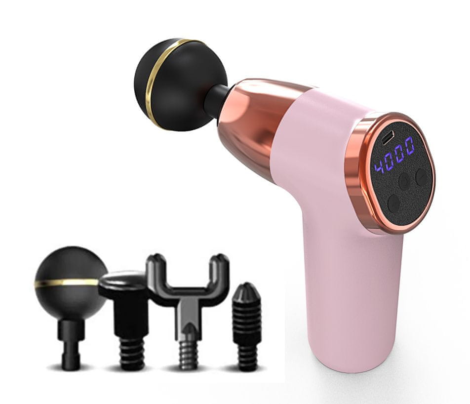 BeautyRelax Masážní přístroj Kineticforce Portable, růžová