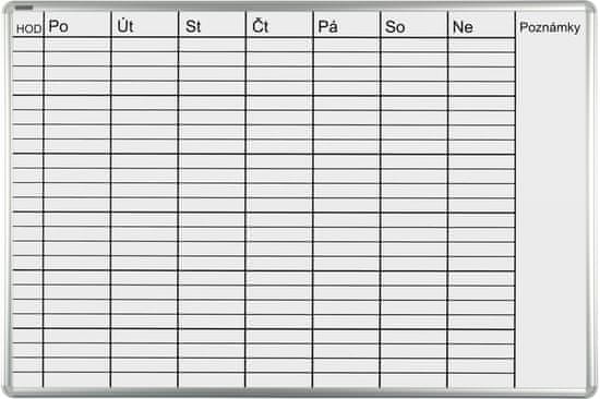 ekoTAB Plánovací tabule týdenní 100 x 070 cm