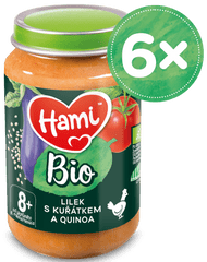 Hami BIO masozeleninový příkrm Lilek s kuřátkem a quinoa 6x 190g, 8+