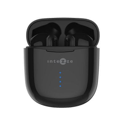  špičkové Bluetooth 5.2 slúchadlá kôstky intezze evo výborný zvuk IPX5 ochrana voči vode a potu výdrž 7,5 h na nabitie nabíjací box 32,5 h MEMS mikrofóny grafénové meniča handsfree funkcia dotykové ovládanie