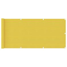 Vidaxl Balkonová zástěna žlutá 75 x 400 cm HDPE