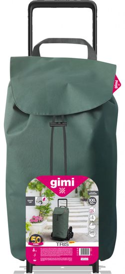 Gimi Tris Floral nákupní vozík zelená