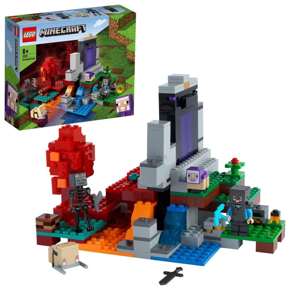 LEGO Minecraft 21172 Zničený portál - rozbaleno