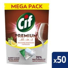 Cif Premium Lemon Kapsle do myčky nádobí 50 ks