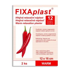 Fixaplast Kapsaicínová hřejivá náplast WARM 12 x 16 cm 2 ks
