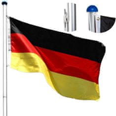 Greatstore Vlajkový stožár na vlajku 6,5 m + německá vlajka
