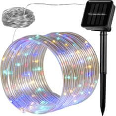 Greatstore Solární světelná hadice - 100 LED, barevná