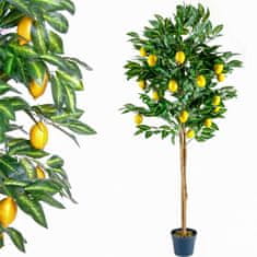 Greatstore Umělá květina strom - citronovník - 184 cm