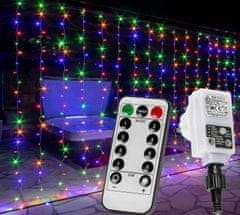 Greatstore VOLTRONIC Vánoční světelný závěs - 6x3 m, 600 LED, barevný