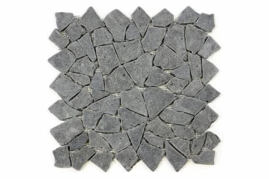 Greatstore Mozaika Garth z andezitu - černá / tmavě šedá obklady 1 m2