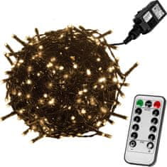 shumee Vánoční osvětlení 5 m, 50 LED, teple bílé, zelený kabel