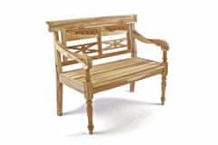 Greatstore DIVERO dřevěná 2-místná lavice pro děti z teakového dřeva